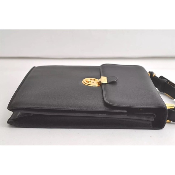 Authentic Salvatore Ferragamo 2Way Shoulder Hand Bag Leather Black - Picture 4 of 16